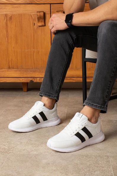 LA GRANDE VİVA ERKEK BEYAZ SİYAH CASUAL AYAKKABI - Resim 2