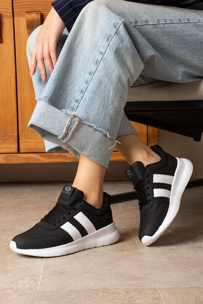 LA GRANDE VİVA KADIN SİYAH BEYAZ CASUAL AYAKKABI - Resim 3