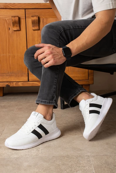 LA GRANDE VİVA ERKEK BEYAZ SİYAH CASUAL AYAKKABI - Resim 3