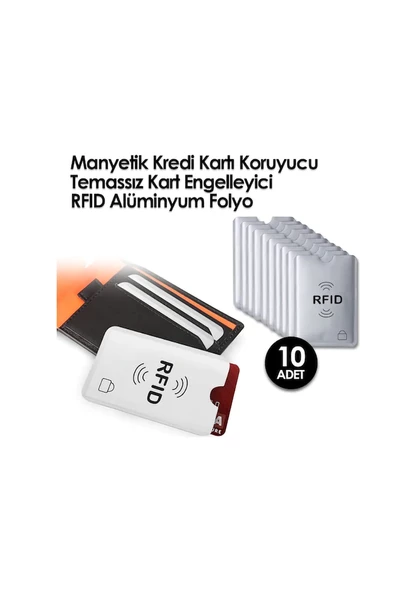 Manyetik Kredi Kartı Koruyucu Temassız Engelleyici Rfid Alüminyum N11.3036