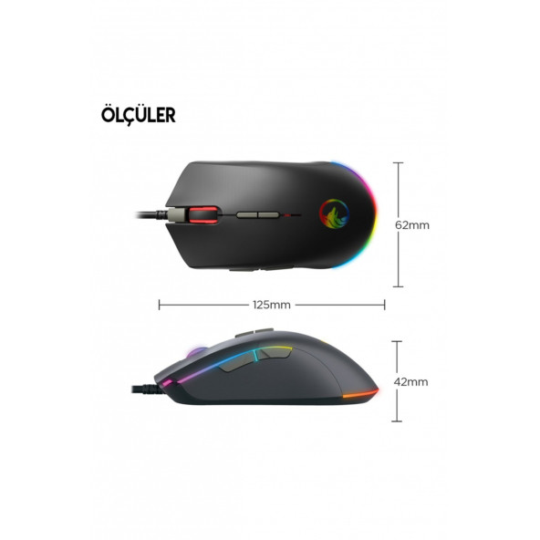 Gametech Poseidon 10.000Dpi-3325 Sensör Oyuncu Mouse - 7