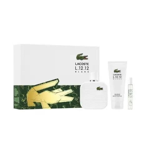 Lacoste L.12.12 Blanc Pour Homme Edt 100 ml Erkek Set Parfüm