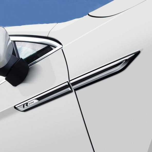 Volkswagen Passat R-Line 4parça Siyah Çamurluk Arması Venti -Metal ve Nikelaj Kaplamalı A+ Ürün