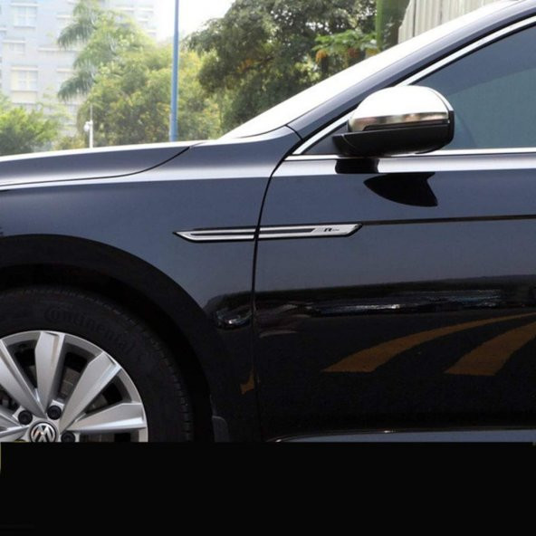 Volkswagen Passat R-Line 4parça Siyah Çamurluk Arması Venti -Metal ve Nikelaj Kaplamalı A+ Ürün - 2