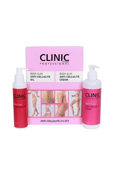 CLINIC PROFESSIONAL Celulite-selülit Sıkılaştırıcı Krem & Yağ Süper 2 Li Set