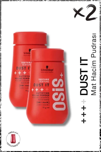 Osis SCHWARZKOPF-Osis Dust It Güçlü Tutuş Mat Hacim Saç Pudrası 10g x 2 Adet | Powder Mat Toz Wax-385514-