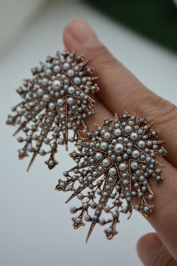 STONEAGE İncili Küpe Özel Tasarım ürün görseli