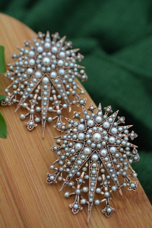 STONEAGE İncili Küpe Özel Tasarım - Resim 9