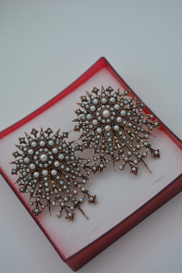 STONEAGE İncili Küpe Özel Tasarım - Resim 11