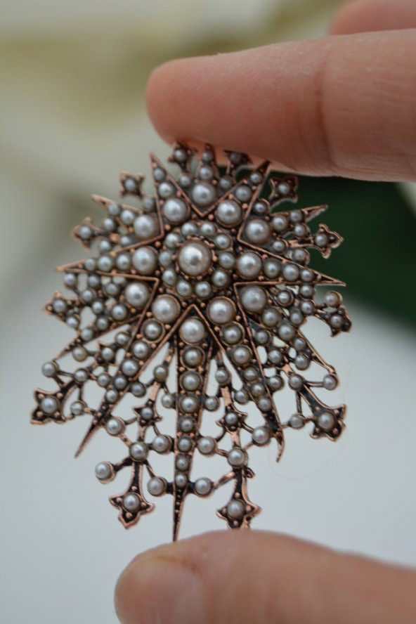 STONEAGE İncili Küpe Özel Tasarım - Resim 12