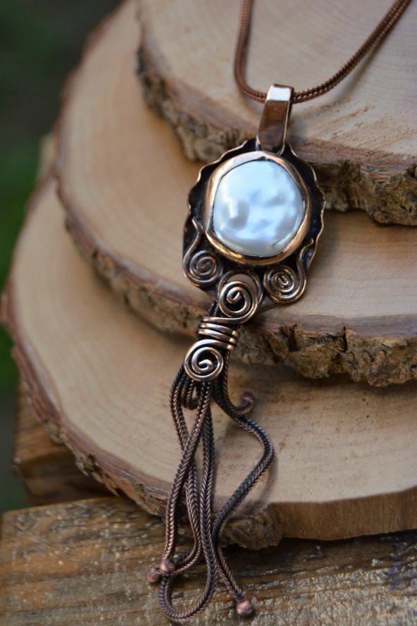 STONEAGE JEWELLERY Bayan Kolye Sakız İncisi - Resim 2