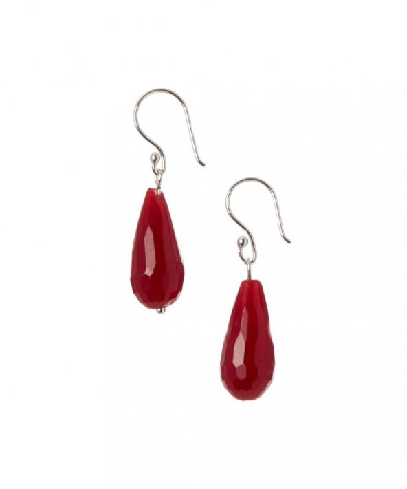 STONEAGE JEWELLERY Küpe Gümüş Ceyt Doğal Taş - Resim 3