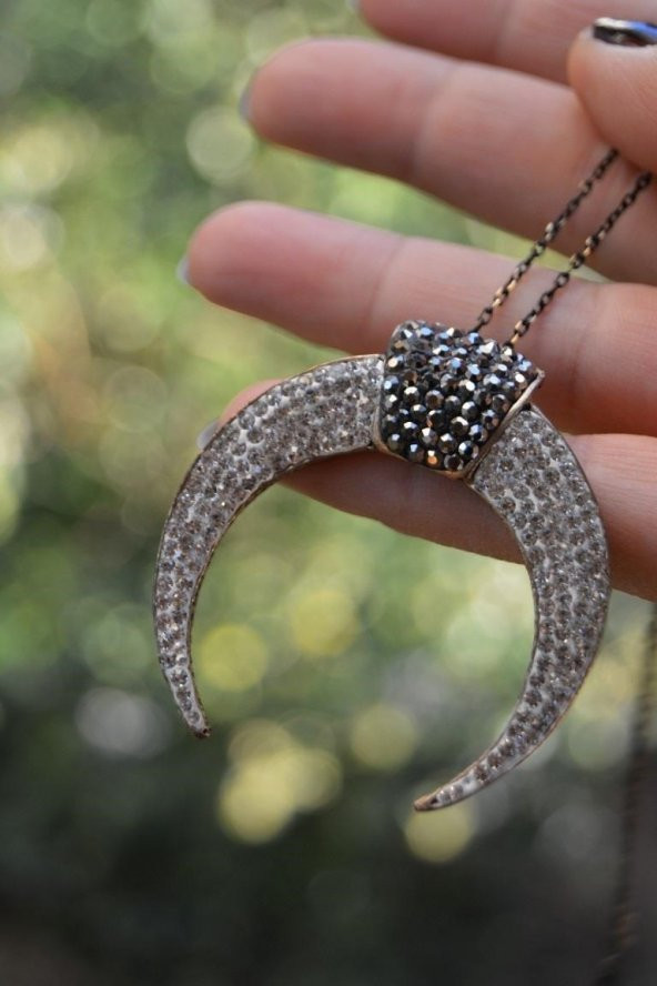 STONEAGE JEWELLERY Özel Tasarım Boynuz Bayan Kolye - Resim 3
