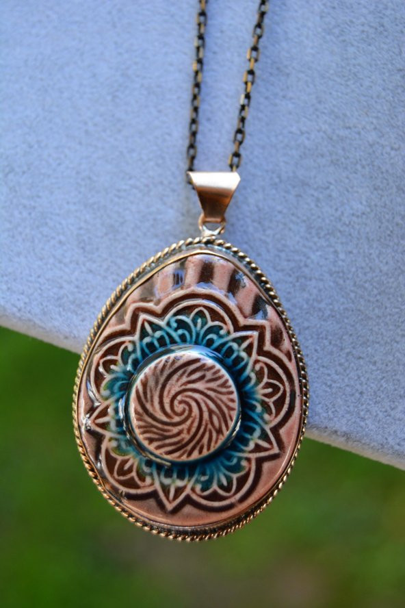 STONEAGE JEWELLERY Özel Tasarım Çini Bayan Kolye ürün görseli