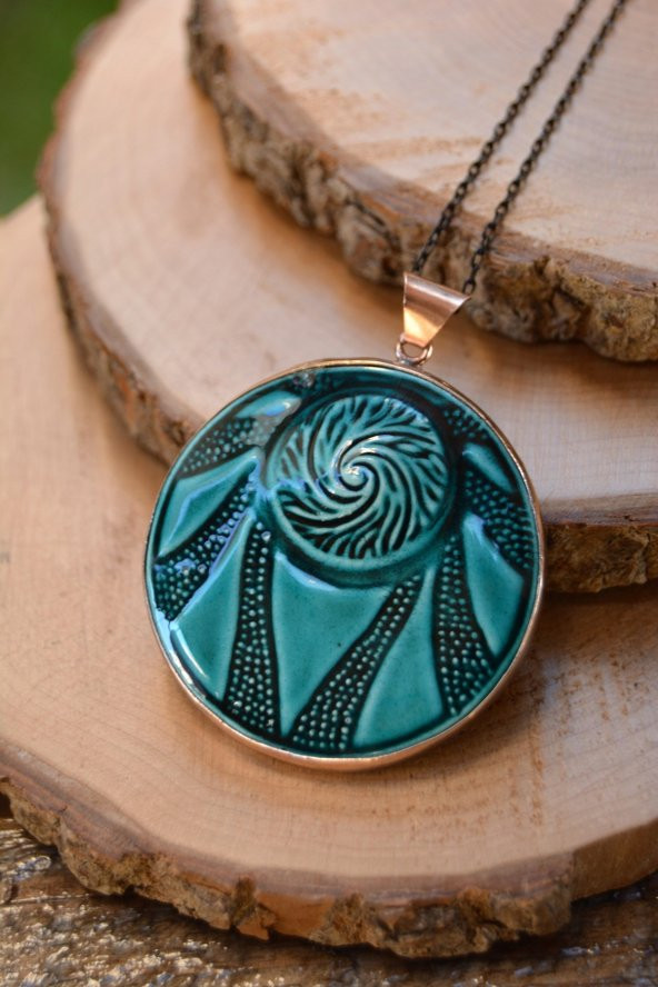 STONEAGE JEWELLERY Özel Tasarım Çini Bayan Kolye ürün görseli