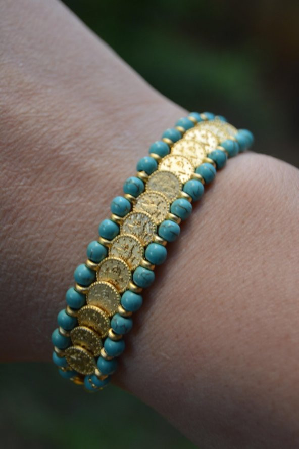 STONEAGE JEWELLERY Turkuaz TuğraIı Bileklik - Resim 3