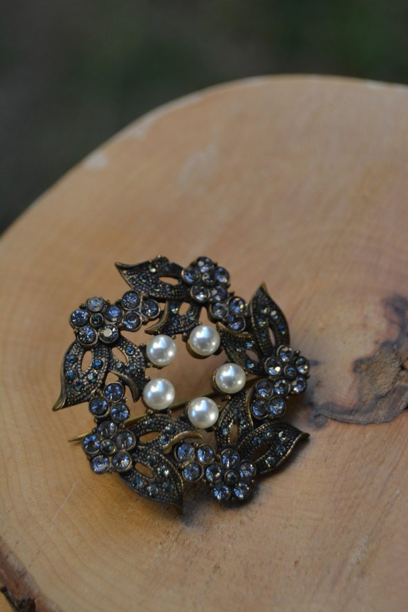 STONEAGE JEWELLERY Zirkon Taşlı Bayan Broş