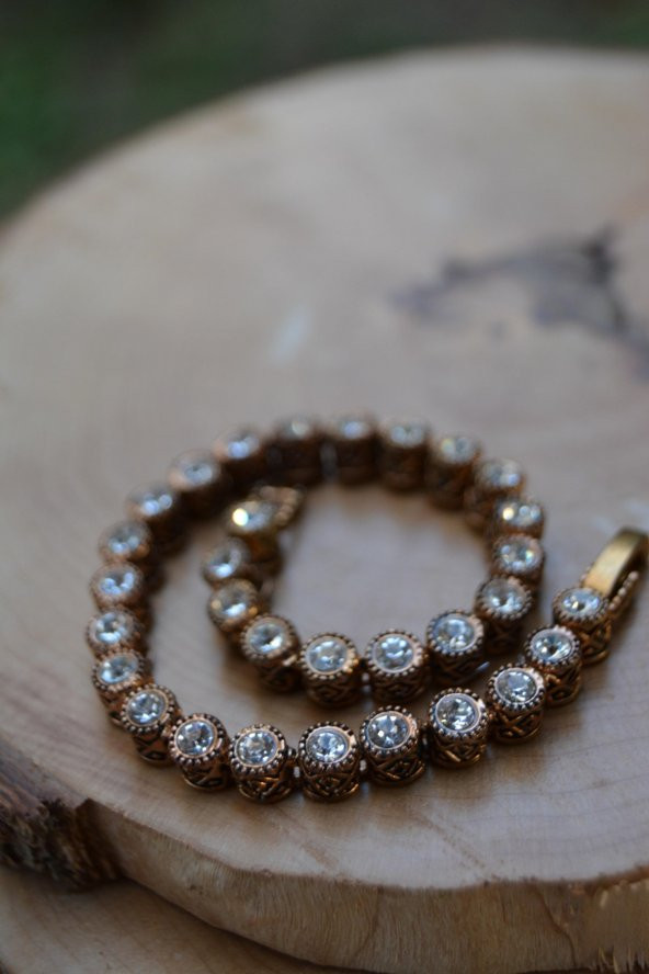 STONEAGE JEWELLERY Zirkon Taşlı Suyolu Bileklik - 6