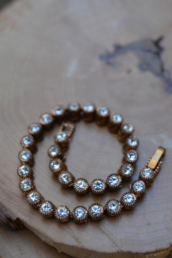 STONEAGE JEWELLERY Zirkon Taşlı Suyolu Bileklik - 7