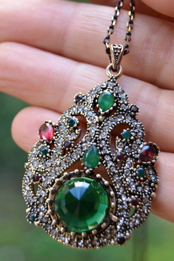 STONEAGE JEWELLERY Zümrüt Doğal Taş Kolye ürün görseli