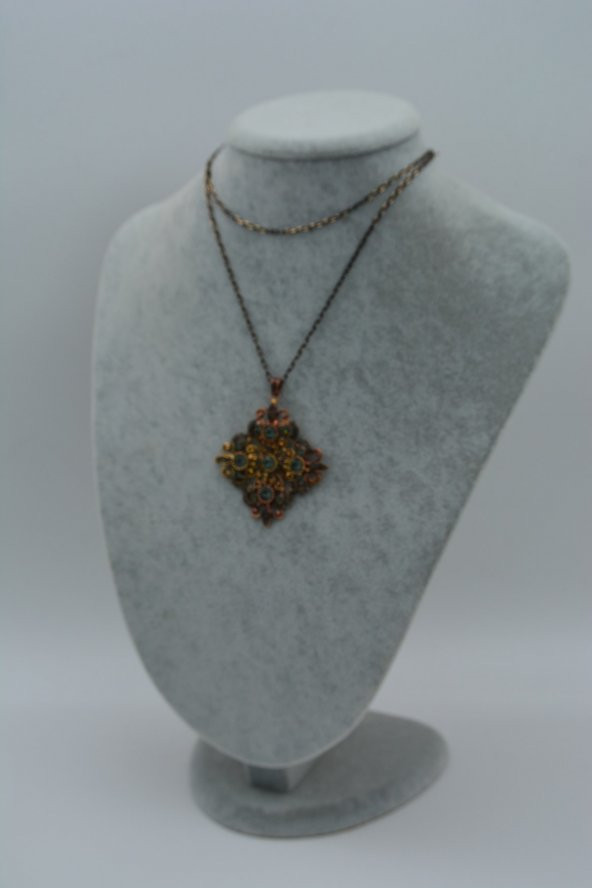 STONEAGE Kolye Antrasit Bronz Madalyon - 5