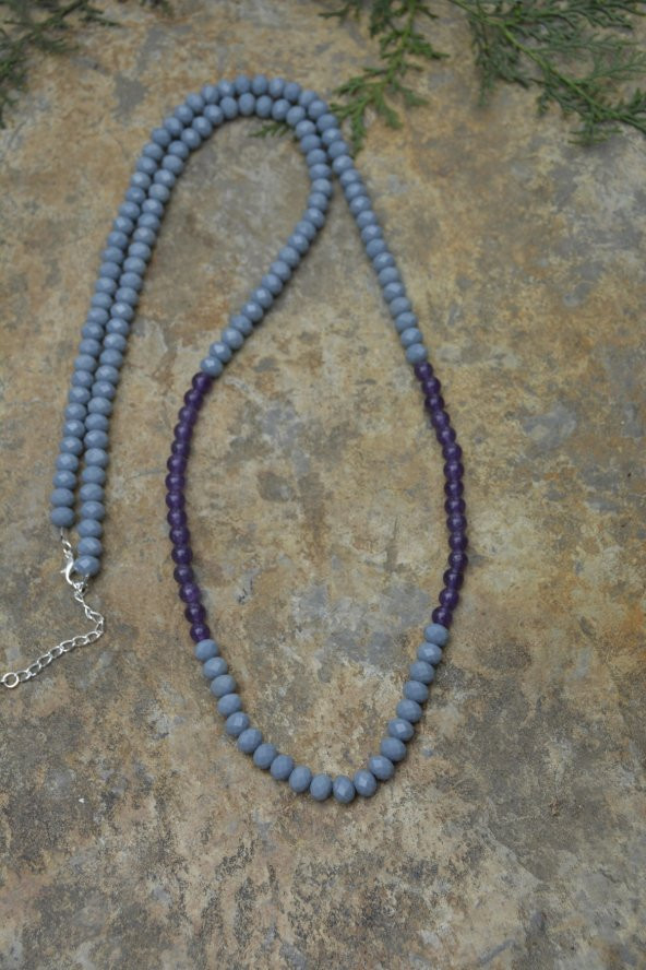 STONEAGE Kristal ve Jade Doğal Taş Uzun Bayan Kolye ürün görseli