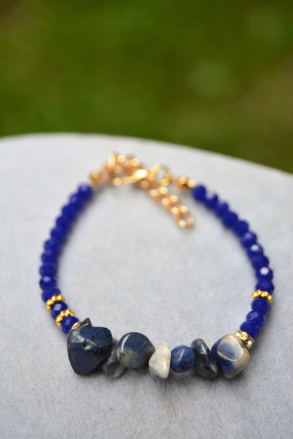STONEAGE Lapis Lazuli Doğal Taş Bayan Bileklik - Resim 2
