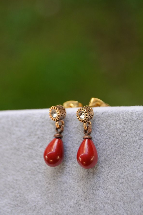 STONEAGE Mini Damla Bayan Bronz Küpe