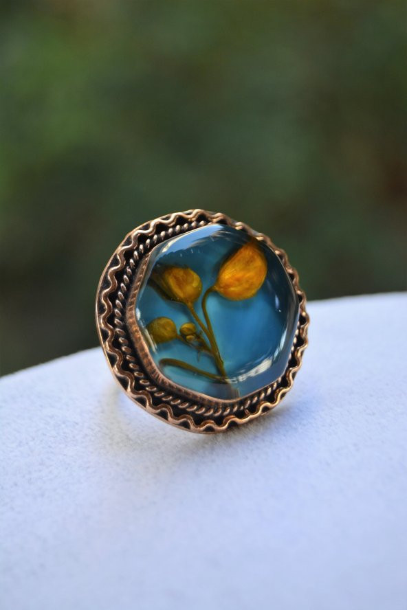 STONEAGE Özel Tasarım Ebru Ayarlanabilir Bayan Yüzük ürün görseli