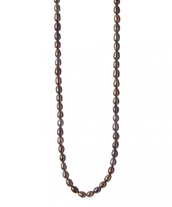 STONEAGE Siyah İnci Doğal Taş Aşk Bayan Kolye - 3