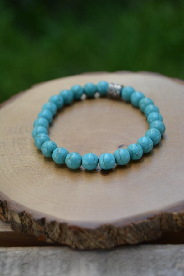 STONEAGE Turkuaz Doğal Taş Unisex Bileklik - 4