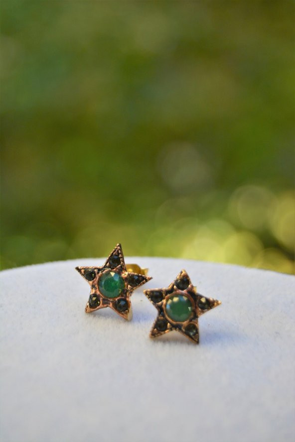 STONEAGE Türk Yıldız Çivili Küpe - Resim 3