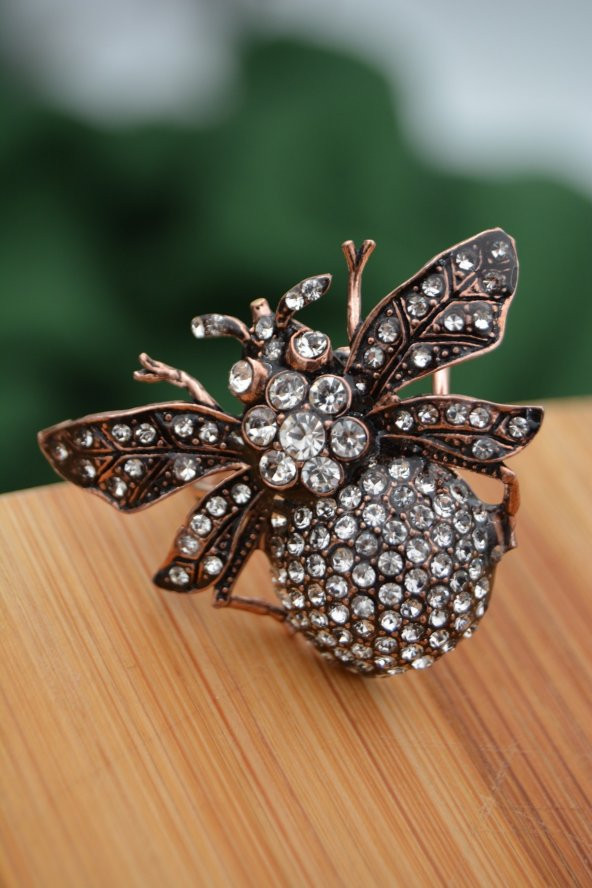 STONEAGE Zirkon Taşlı Ayarlanabilir Hayvan Figürlü Bayan Yüzük - Resim 2