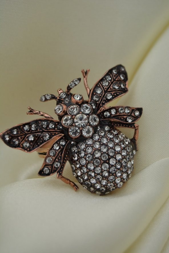 STONEAGE Zirkon Taşlı Ayarlanabilir Hayvan Figürlü Bayan Yüzük - Resim 4