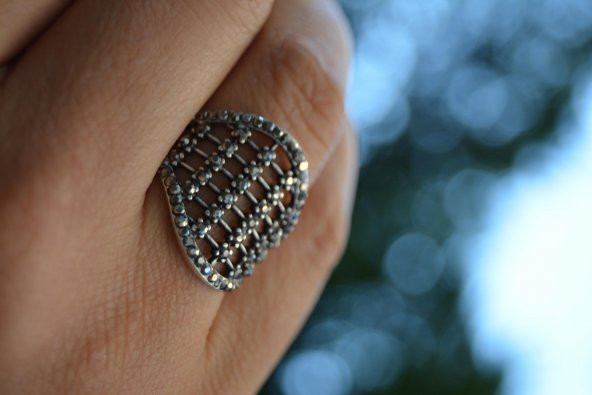 STONEAGE Zirkon Taşlı Ayarlanabilir Kadın Yüzük - Resim 2