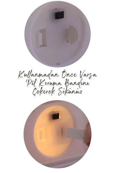 Led Mum Mini Kamp Tipi 1 Adet Pil Dahil Dumansız Alev Ledli  Dekor Işığı SİYAH PT430 - 6