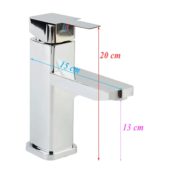 Side Mix Batarya Krom Lavabo Banyo Mutfak Musluğu Musluk Mermer Tezgah Üstü Çift Su Giriş Evye - Resim 2
