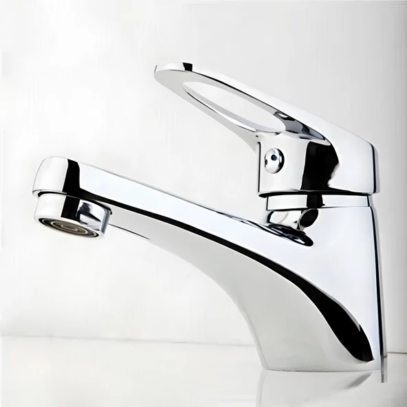 Vista Mix Batarya Krom Lavabo Banyo Mutfak Musluğu Musluk Mermer Tezgah Üstü Çift Su Giriş Evye - 4