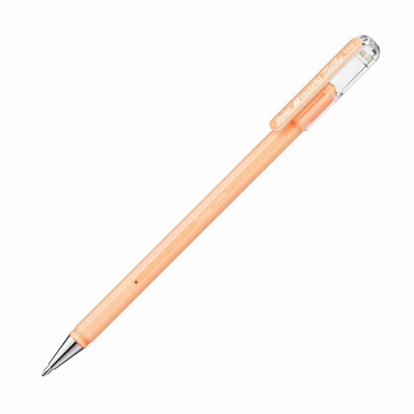 Pentel Hybrid Milky 0.8mm Jel Kalem - Pastel Turuncu