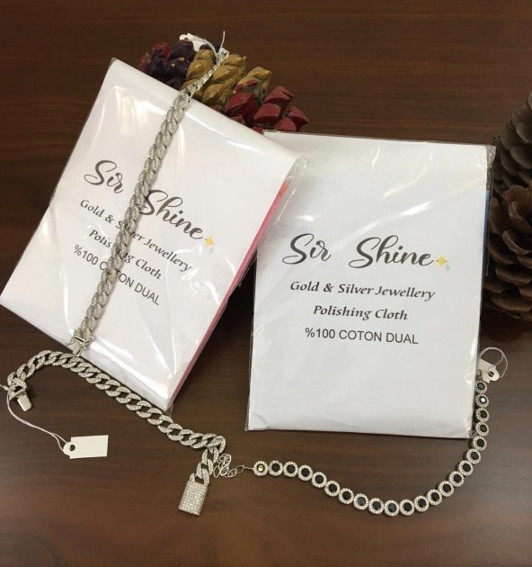 Sir Shine Altın ve Gümüş Parlatma Bezi Çift Katlı 25x22cm - 4