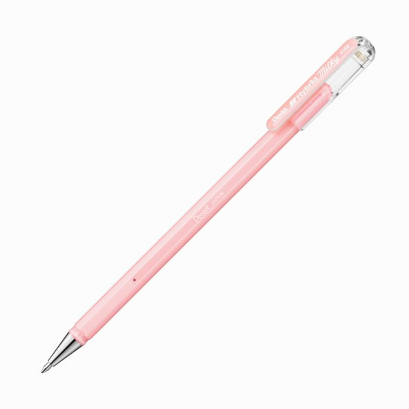 Pentel Hybrid Milky 0.8mm Jel Kalem - Pastel Pembe