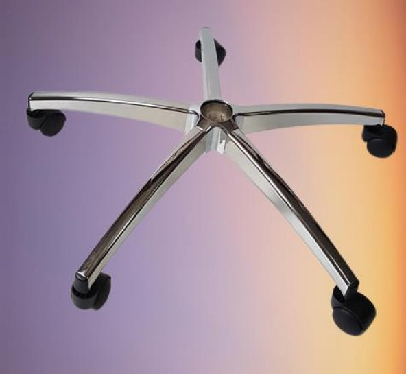 Oyuncu Koltuğu Krom Yıldız Ayak Tekerlekli Çap 64 cm 150 kg - 6