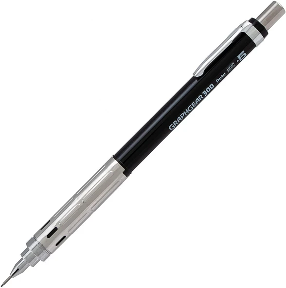Pentel GraphGear 300 0.5 mm Mekanik Kurşun Kalem - Siyah - Resim 2