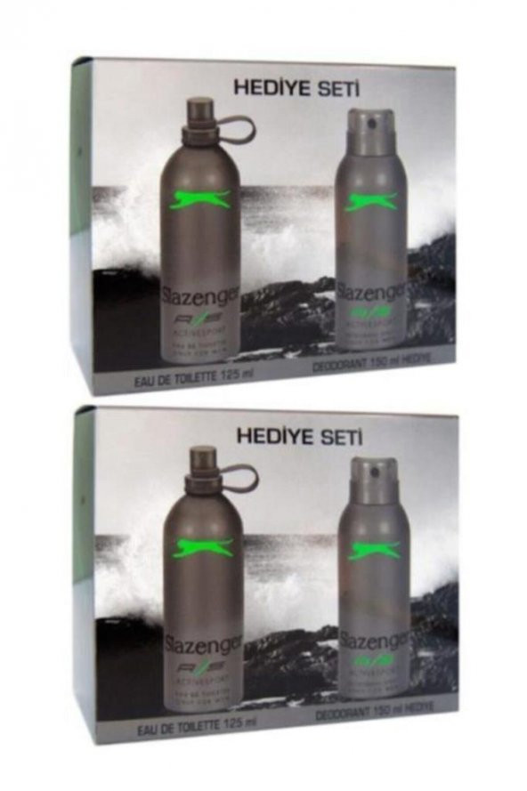 Slazenger Active Sport Yeşil Erkek Parfümü 125ml+Deodorant 150ml Set x 2 ADET