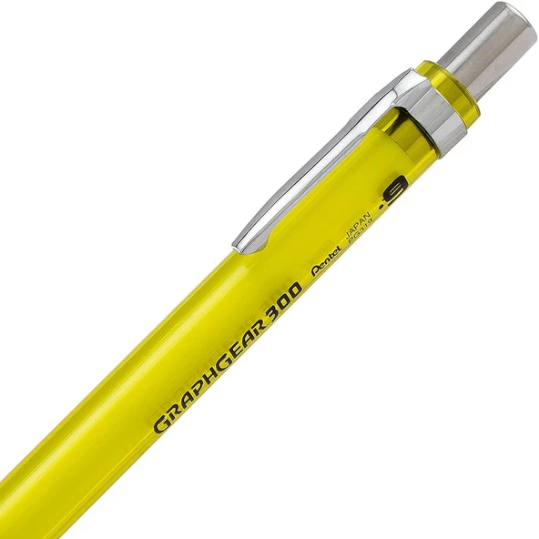 Pentel GraphGear 300 0.9 mm Mekanik Kurşun Kalem - Sarı - 3