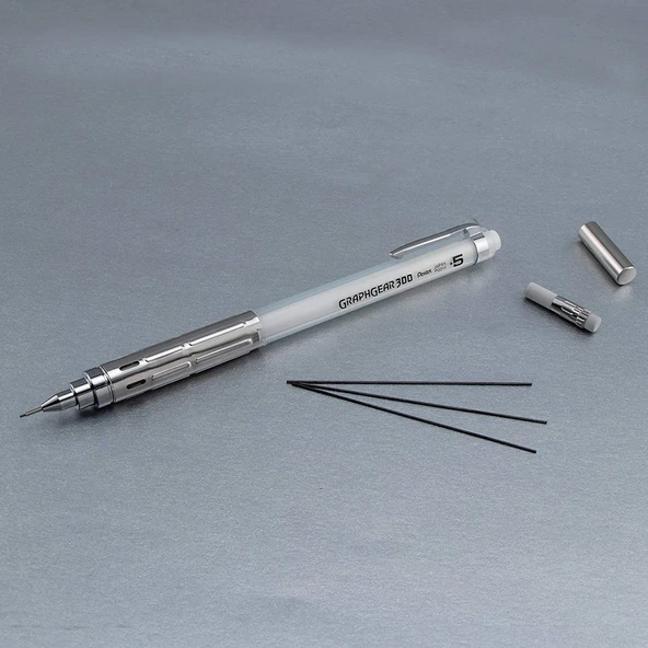 Pentel GraphGear 300 0.5 mm Mekanik Kurşun Kalem - Beyaz - 5