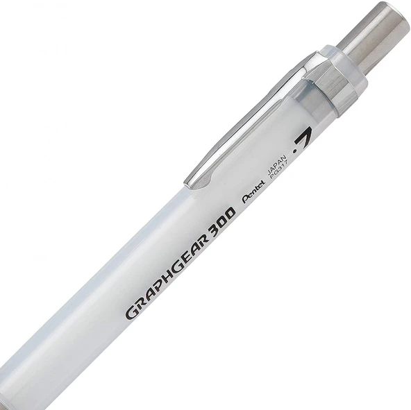 Pentel GraphGear 300 0.7 mm Mekanik Kurşun Kalem - Beyaz - Resim 3