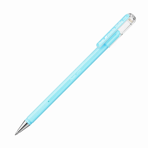 Pentel Hybrid Milky 0.8mm Jel Kalem - Pastel Mavi