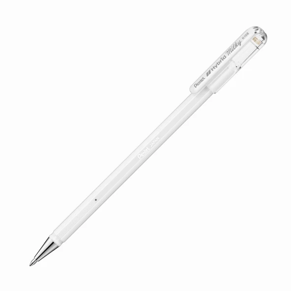 Pentel Hybrid Milky 0.8mm Jel Kalem - Beyaz