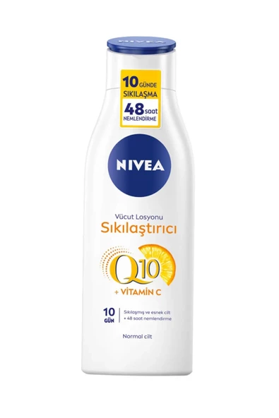 NIVEA Q10 Sıkılaştırıcı Vücut Losyonu 200ml, 10 Günde Sıkılaş, C Vitamini, Nemlendirici, Normal Ciltler